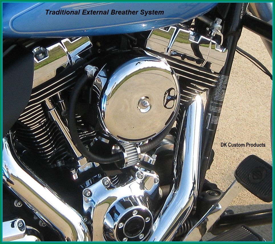 Smooth Chrome bobber cover with traditional breather system.