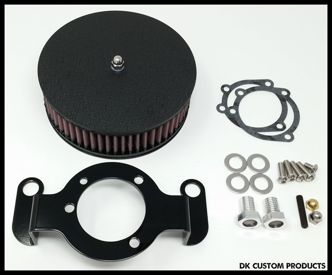 Complete HiFlow 587 Air Cleaner Wrinkle Black for Sportsters Harley Sportster Harley Davidson High Flow Air cleaner DK Custom Nightster Iron 48 Custom Low SuperLow Bobber Stage I K&N EFI Carbureted Complete High Performance