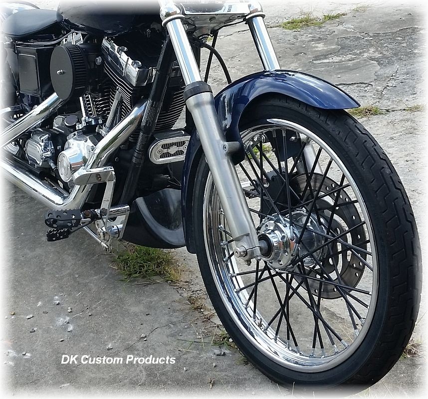 DK Custom Front Chin Spoiler Air Dam Fairing for Harley Dyna Made in The USA Harley-Davidson Dougz Wide Glide Superglide Low Rider