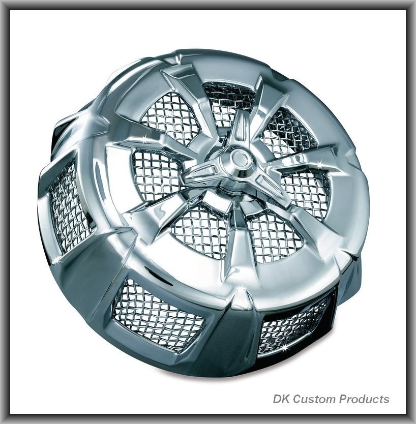 7 Spoke Seven Spoke Harley Davidson 606 587 425 aluminum polished chrome Big Sucker Pro-Billet Made in USA contrast cut sano black High Performance air cleaner system Sportster Big Twin Evo DK Custom Outlaw Air Cleaner Interchangeable Face Plate  EBS 