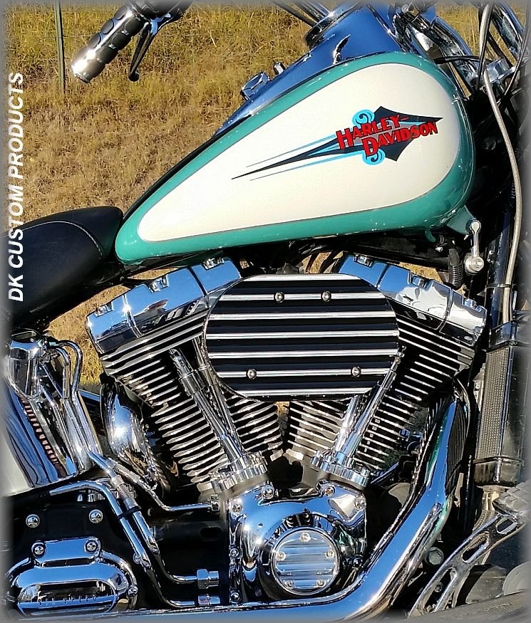 DK Custom Stage I 1 one HiFlow High Flow Performance Air Cleaner 828 Outlaw Twin Cam K&N External Breather EBS Contrast Finned