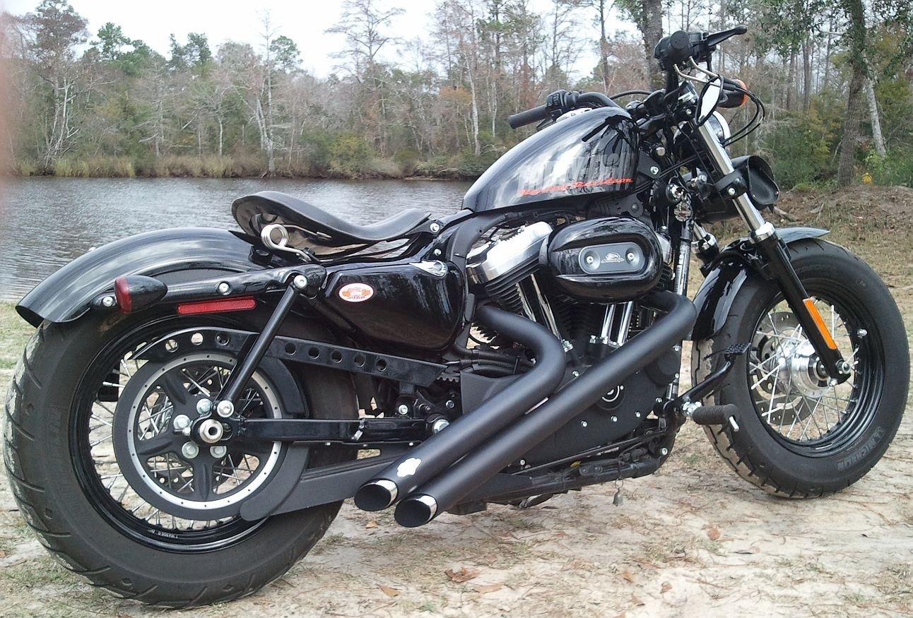 DK Custom Slam Your Ride!  BEEFY Struts Sportster Dyna Nightster Iron 48 Lowering Kit Harley Davidson Rigid