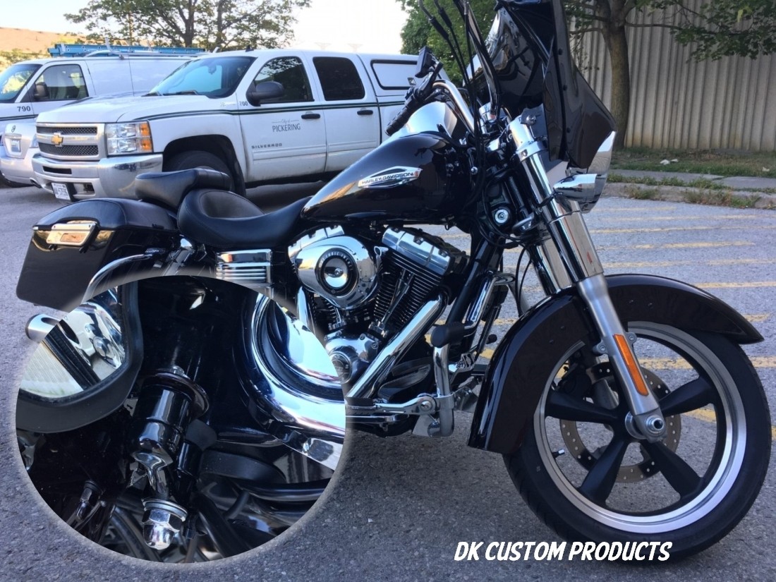 PREMIUM 2" TANK LIFT KIT FITS HARLEY-DAVIDSON ALL DYNA MODELS 1999-Up Super Glide, Super Glide Custom, Street Bob, Low Rider, Wide Glide, Fat Bob  DK Custom Products