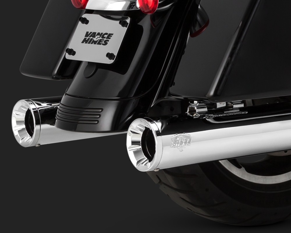 V&H Eliminator 400 Slip-ons for Harley Milwaukee-Eight Touring - Chrome Vance & Hines