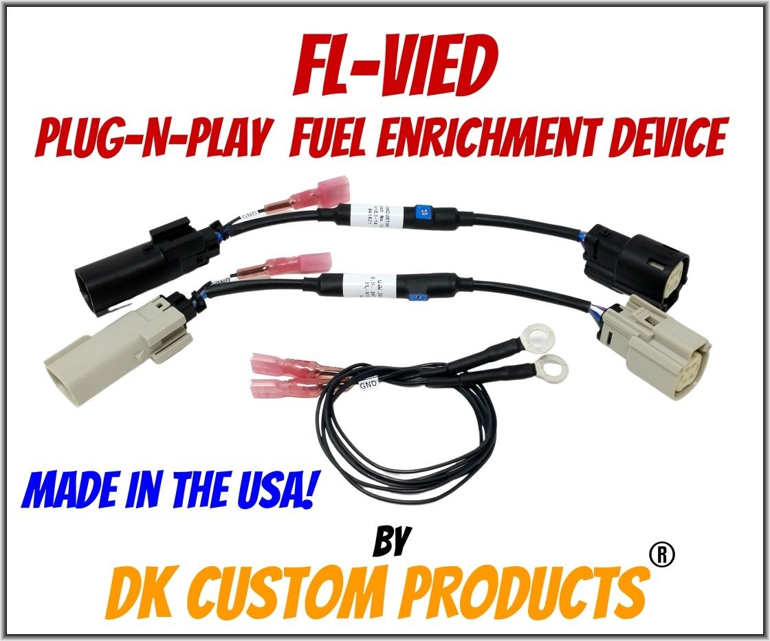 Dyno Chart for Plug-n-Play Fuel Enrichment for Fuel Injected Harley-Davidsons FL-ViED-10 Lowers Engine & Exhaust Temps - Improves Throttle Response Harley-Davidson DK Custom