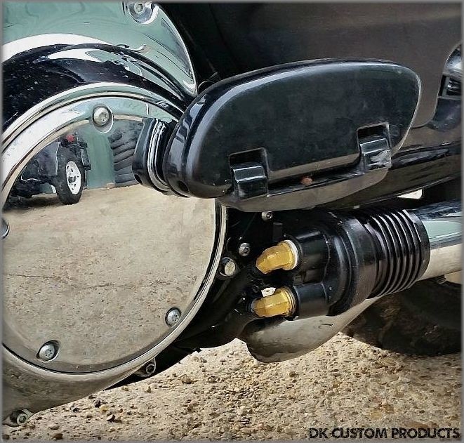 Cool-n-Clean Oil Filter Relocation Kit Harley 2 Wheel Touring DK Custom High Flow Performance Sportster  Dyna Softail Touring Trike Freewheeler Big Twin Evo Milwaukee Eight Cooler Running Motor easy oil changes no mess complete Jagg HD