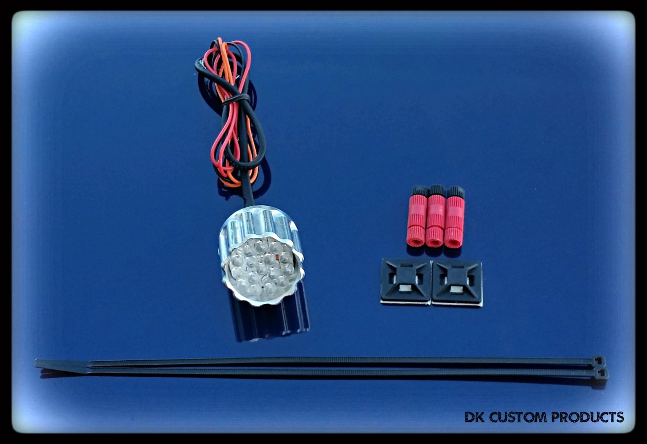 DK Custom LED Tail Light Billet 22LR Super Bright Running Light Brake Light Harley Sportster Dyna