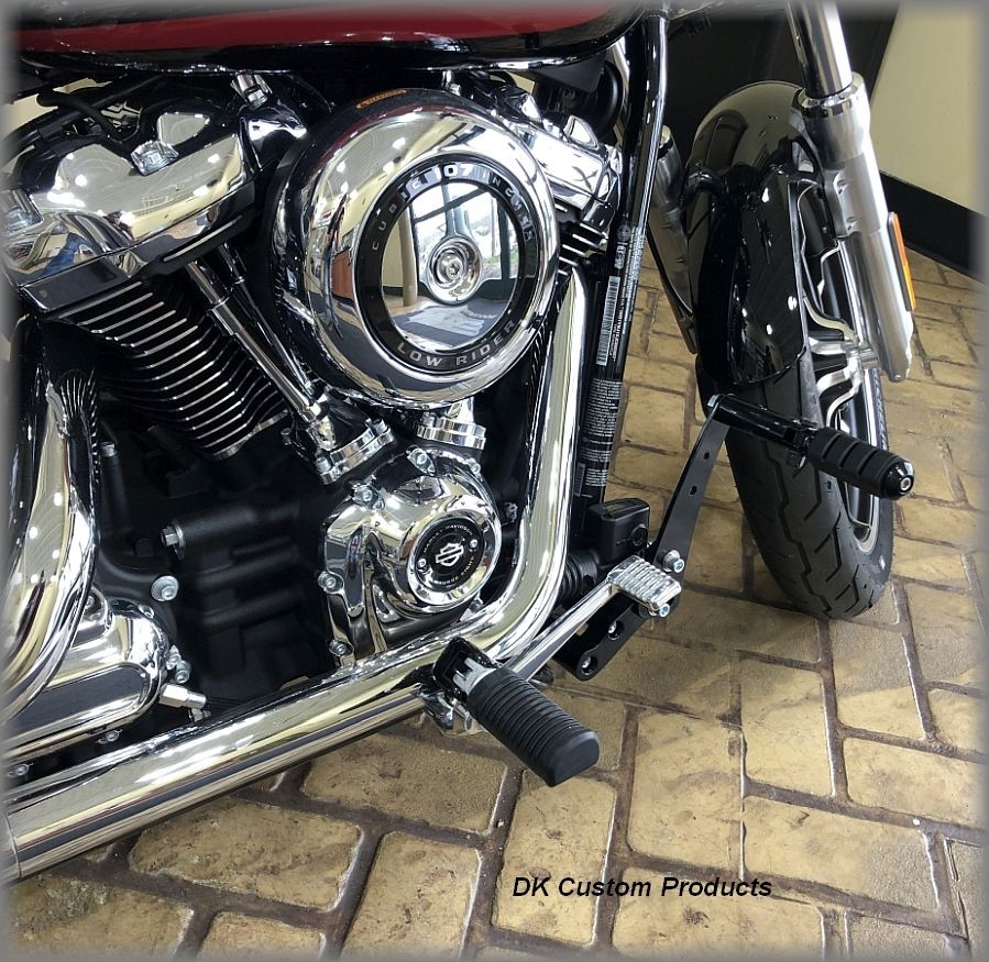 DK Custom Products Harley M8 Softail Sportster Dyna Stealth Adjustable Highway Peg Mounting Kit Chrome Black