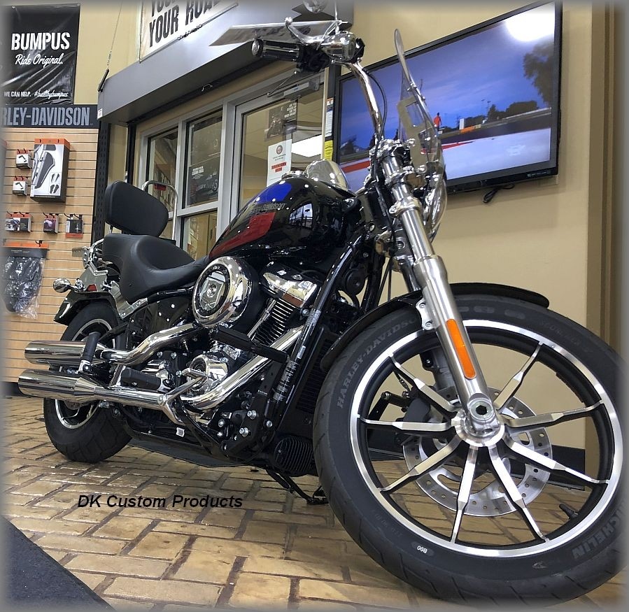 DK Custom Products Harley M8 Softail Sportster Dyna Stealth Adjustable Highway Peg Mounting Kit Chrome Black