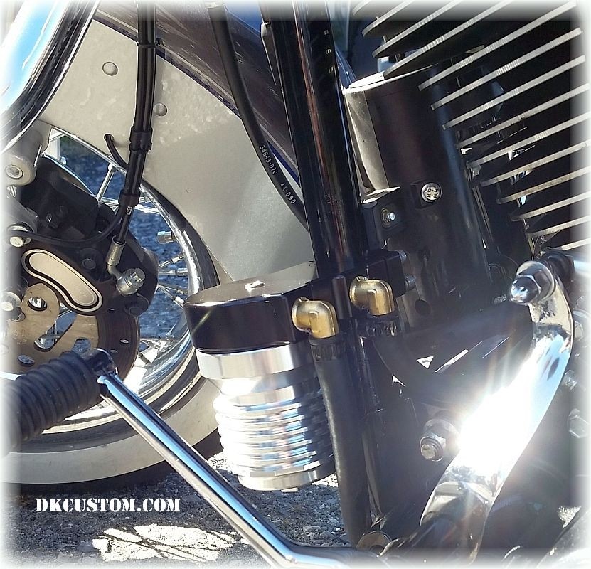 CnC Oil Filter Relocation Kit Harley Davidson DK Custom  Sportster  Dyna Softail  Cooler Running Motor easy oil changes