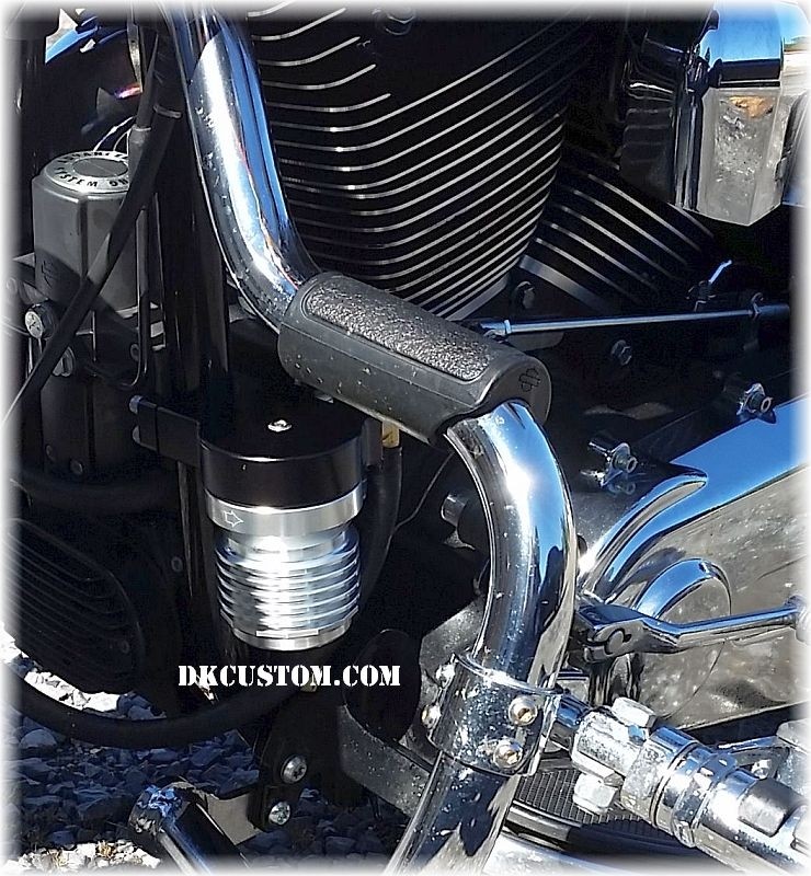 CnC Oil Filter Relocation Kit Harley Davidson DK Custom  Sportster  Dyna Softail  Cooler Running Motor easy oil changes