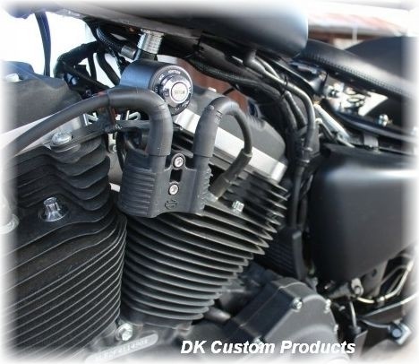  07-Up Coil and Ignition (key) Relocation DK Custom Harley-Davidson wire tuck better air flow runs cooler M-8 Milwaukee-Eight Softail Twin Cam Sportster Roadster Dyna  Touring Trike Freewheeler 72 48 Big Twin Evo Nightster 