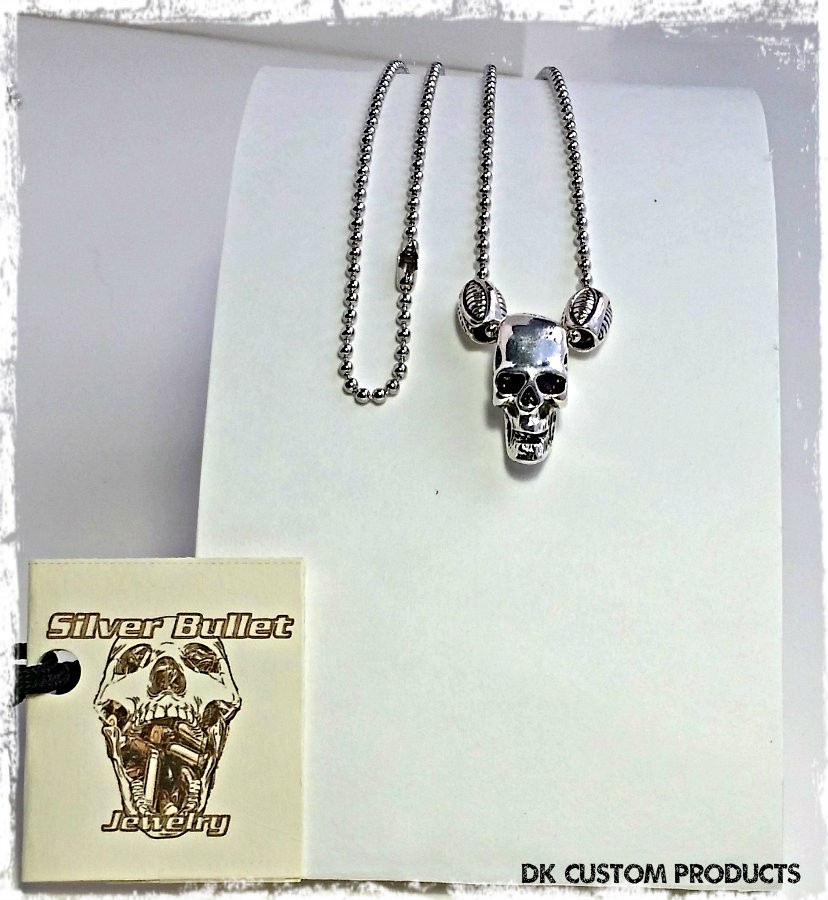 Silver Bullet Jewelry DK Custom Products Biker Harley Choker Necklace earrings bracelet key chain