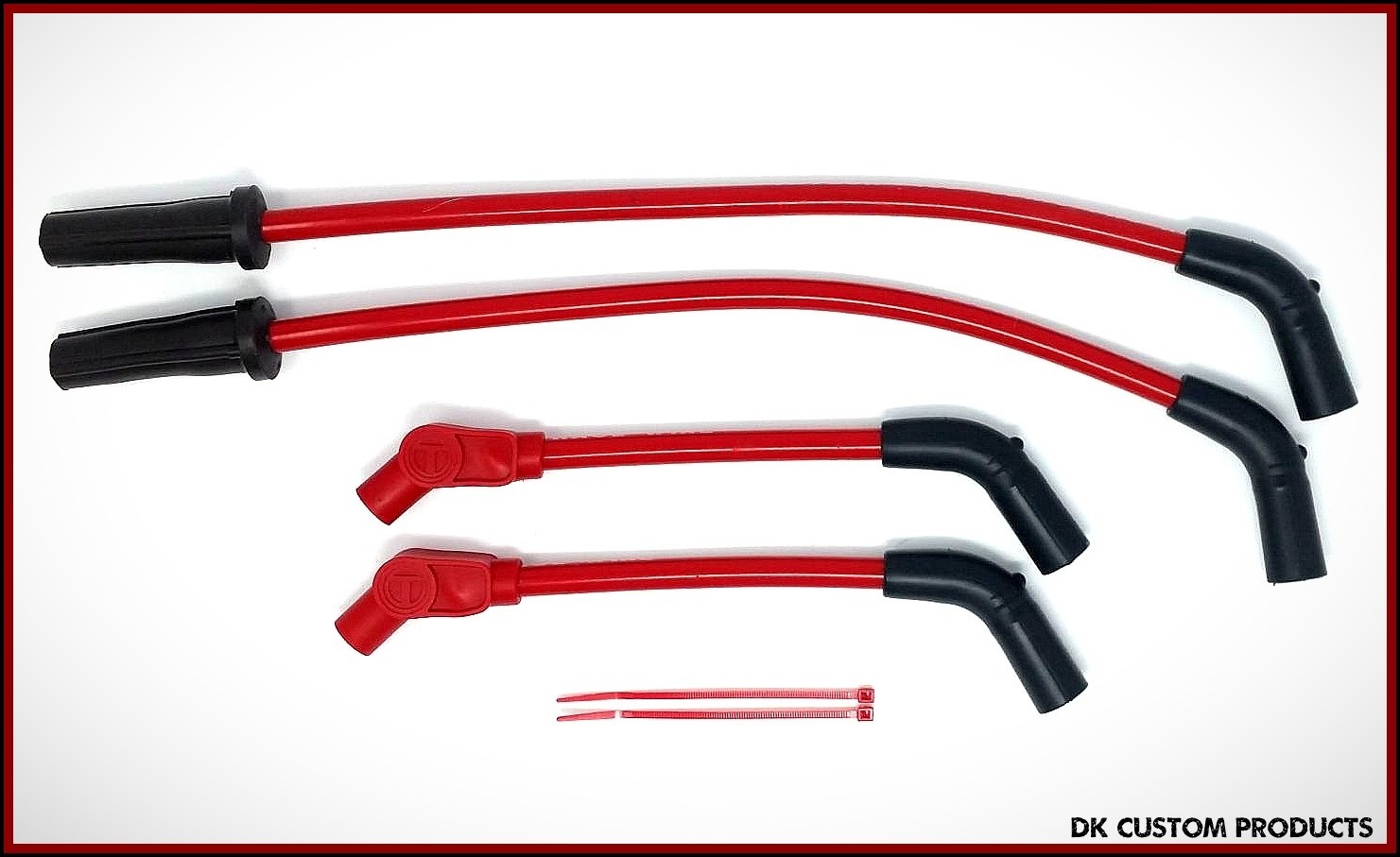 DK Custom 409 PRO RACE Spark Plug Wires - Ready to Install Taylor High Performance Maximum Fire Power Silicone ECM M8 Milwaukee Eight Harley Davidson