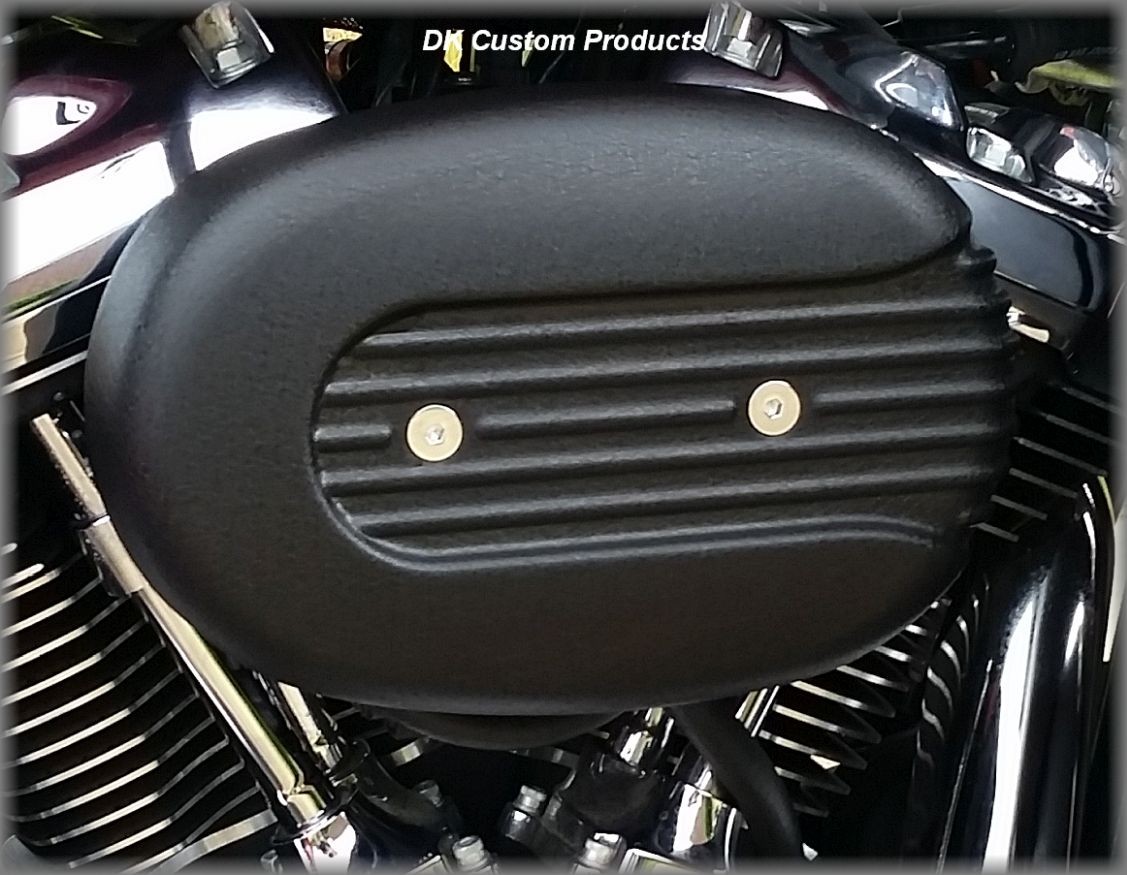 Wrinkle Black DK Custom Harley External Breather System EBS Performance Speed Fin Stage I air cleaner Outlaw 828