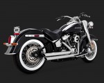 V&H Big Shots Staggered Exhaust for Harley Milwaukee-Eight Softail - Chrome Vance & Hines