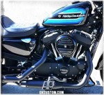 DK Custom Black SGS Promo Deluxe Harley Sportster Dyna Primo Footpegs Foot peg mini floorboard outlaw trap style BMX