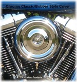 Complete Chrome Bobber Style HiFlow 606 Air Cleaner All Twin Cam Dyna Softail Touring DK Custom High Flow Harley Davidson performance air cleaner 606 intake kit K&N EBS External Breather System TBW Cable Operated