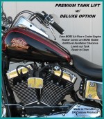 Harley Davidson DK Custom Products Deluxe option for tank lifts for Dyna Sportsters