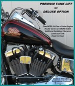 Harley Davidson DK Custom Products Deluxe option for tank lifts for Dyna Sportsters