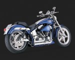 DK CustomV&H Short Shots Staggered Exhaust for Harley Softail - Chrome Vance & Hines Thunder Torque