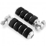 ISO Footpegs Chrome & Rubber Cushioned Harley-Davidson DK Custom Kuryakyn foot peg grips shift peg