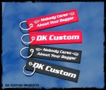 Harley DK Custom Key Tag Chain Ring Nobody Cares About Your Bagger