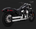 DK Custom V&H Twin Slash Slip-ons for Harley M8 Softail - Chrome Harley-Davidson Vance & Hines