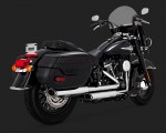 V&H Twin Slash Slip-ons for Harley Milwaukee-Eight Softail Heritage & Deluxe - Chrome