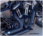DK Custom Products Harley Sportster Dyna Stealth Adjustable Highway Peg Mounting Kit Chrome Black