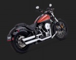 DK Custom V&H Twin Slash Slip-ons for Harley Dyna Softail - Chrome Harley-Davidson Vance & Hines