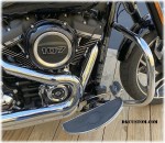 DK Custom Chrome Floorboards Mid or Forward Mount Sportster Dyna Softail Harley-Davidson Fold Up forward or mid controls Black