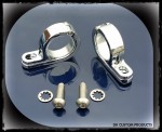 Engine Guard & Frame Tube Hinged P Clamps For Lights Chrome 