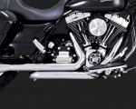 DK Custom V&H Dresser Headers True Duals for Harley Touring - Chrome Harley-Davidson Vance & Hines Trike Tri-Glide Freewheeler