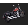 V&H Twin Slash Slip-ons for Harley Softail - Chrome