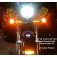 DK Custom Stealth LED Front Turn Signals - White Running lights Universal Fitment Harley-Davidson  Custom Dynamics SEE & BE SEEN