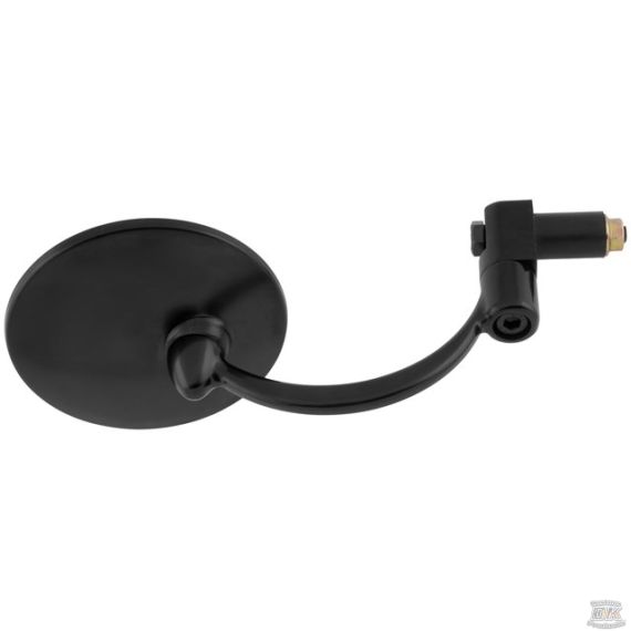 Black Bar End Mirrors Fully Adjustable Round or Oval