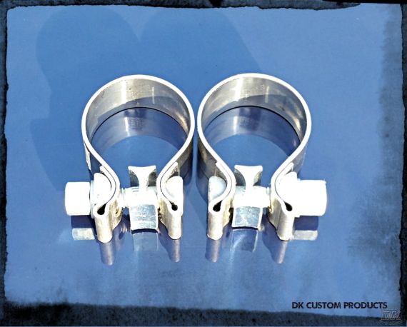Pair of Exhaust Clamps for Harley Sportsters & Twin Cams