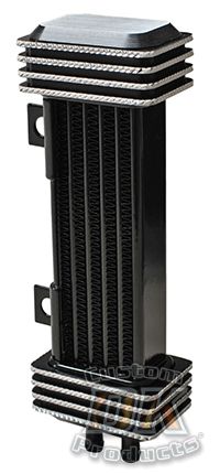 Deluxe Diamond-Cut Oil Cooler System for Harley Motorcycles DK Custom High Flow Performance Dyna Cooler Running Motor Jagg HD 10 row Black Softail Touring Trike Freewheeler Big Twin Evo Milwaukee Eight Sportster 
