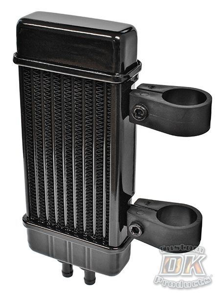 Wideline Oil Cooler System for Harley Motorcycles DK Custom High Flow Performance Dyna Cooler Running Motor Jagg HD 10 row Black Softail Touring Trike Freewheeler Big Twin Evo Milwaukee Eight Sportster 