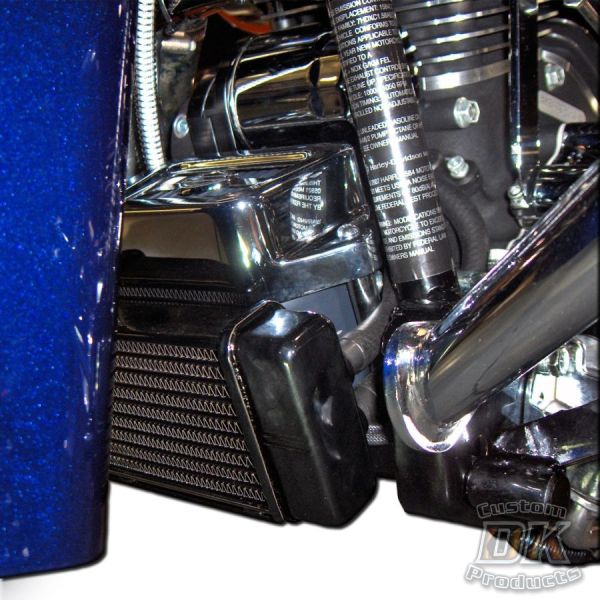 LowMount Oil Cooler System HarleyTouring Models 1984-2008 Harley-Davidson Motorcycles DK Custom High Flow Performance Softail Touring Trike Freewheeler Big Twin Evo Milwaukee Eight Sportster  Cooler Running Motor Jagg HD Black 