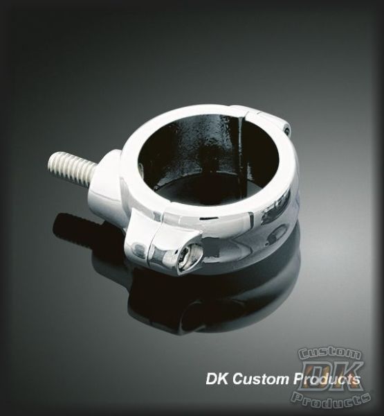 DK Custom Chrome Fork Clamp for Speedo Relocation Fork Mounting Speedometer Relocation for Harley-Davidson Sportsters Super Custom 48 Dyna 