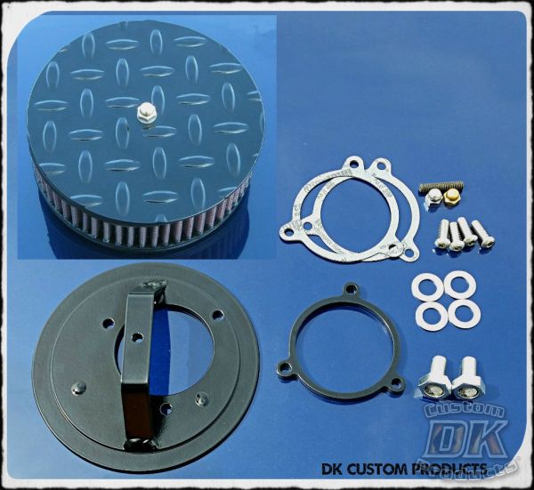 Black Diamond HiFlow 587 Air Cleaner Sys. HD Milwaukee-Eight Harley Davidson DK Custom Outlaw Touring Twin Cam Dyna Softail Trike Freewheeler Sportster Tri Glide Kury Kuryakyn Stage I High Flow Milwaukee-Eight SE Heavy Breathe