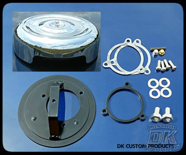 Chrome Bobber Style Complete HiFlow 587 Air Cleaner Harley M8 DK