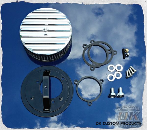 Polished Finned Complete HiFlow 587 Air Cleaner System Harley M8 Harley Davidson DK Custom Outlaw Touring Twin Cam Dyna Softail Trike Freewheeler Sportster Tri Glide Kury Kuryakyn Stage I High Flow SE Heavy Breather Milwaukee Eight