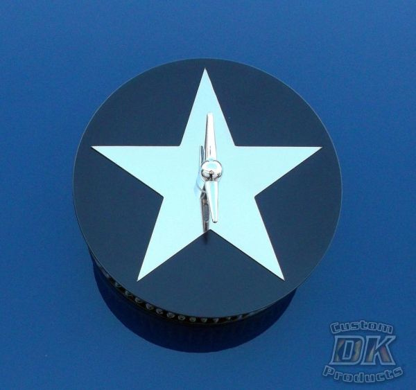 Mirror Finish STAR INTERCHANGEABLE Face Plate Covers AND Emblems Outlaw  High Flow 587 Air Cleaners High Performance Stage 1 Ness Big Sucker Harley Davidson