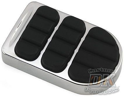 DK Custom Chrome ISO Brake Pedal Pad For Harley Dyna Softail Kuryakyn larger pedal for better braking control