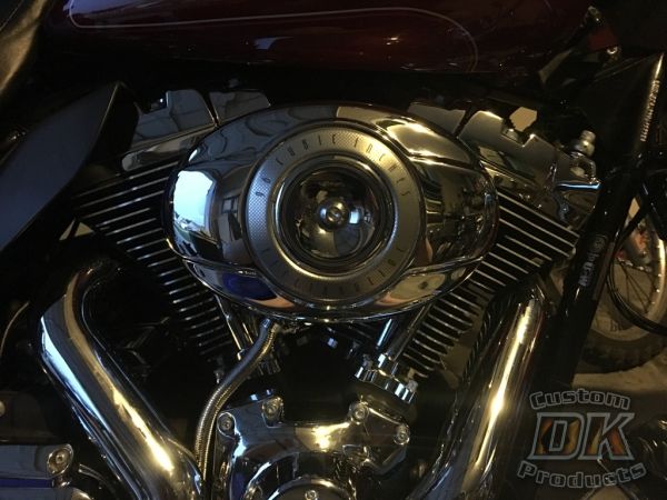 DIY Head Breather System w/ Braided Stainless Steel Hose Harley Touring Softail Dyna Sportster DK Custom Harley Davidson High Flow EBS Outlaw M-8 Milwaukee-Eight Stage I Trike Tri Glide Freewheeler Big Twin Evo Sportster