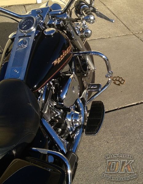 DK Custom Harley Brass Powder Coat Flying Knuckle Foot Pegs For Harley-Davidson Grip Highway Passenger pegs sportster dyna softail touring Handmade in the USA