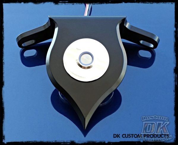 DK Custom Harley Sportster Billet DLX Coil Relocation Push-Button LED Ignition Switch